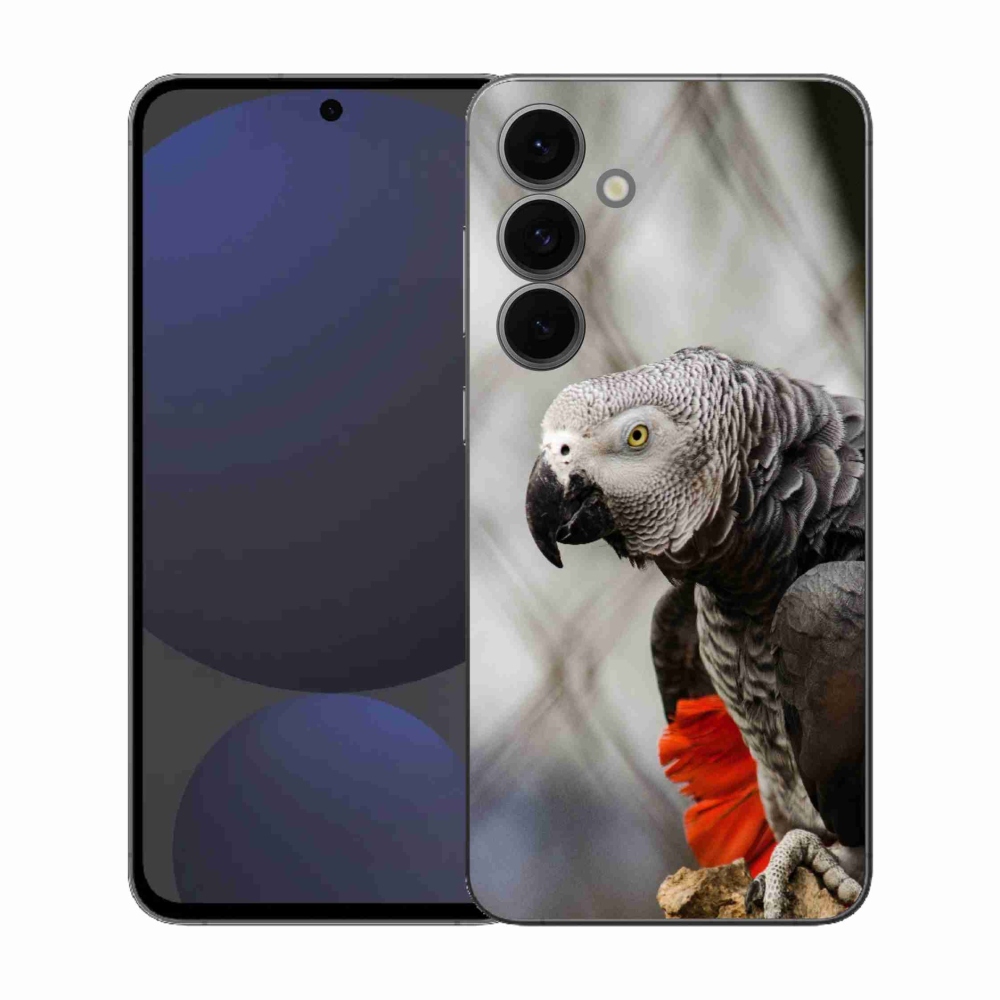 Gelový kryt mmCase na Samsung Galaxy S25 FE - papoušek žako 3