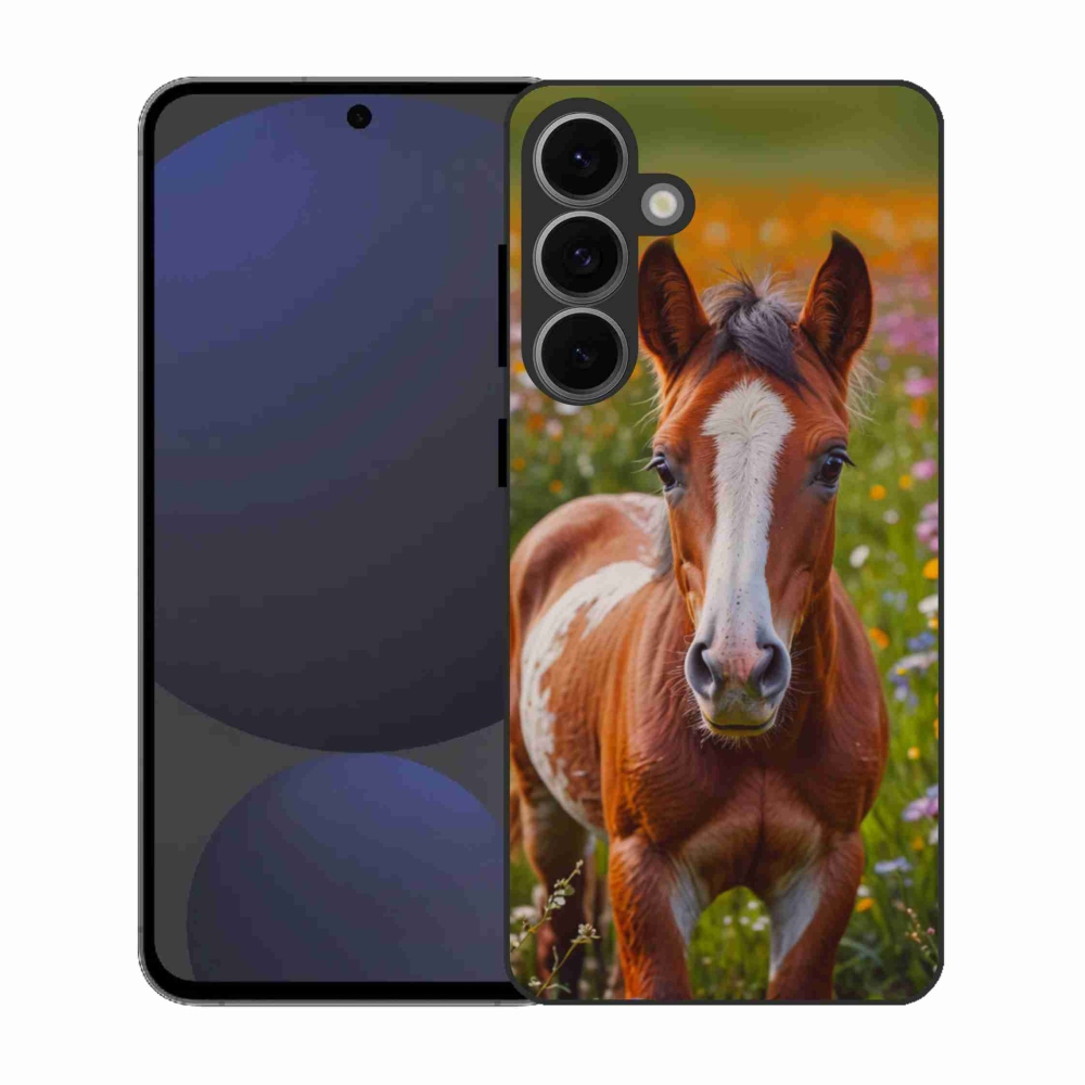 Gelový kryt mmCase na Samsung Galaxy S25 FE - roztomilé hříbě