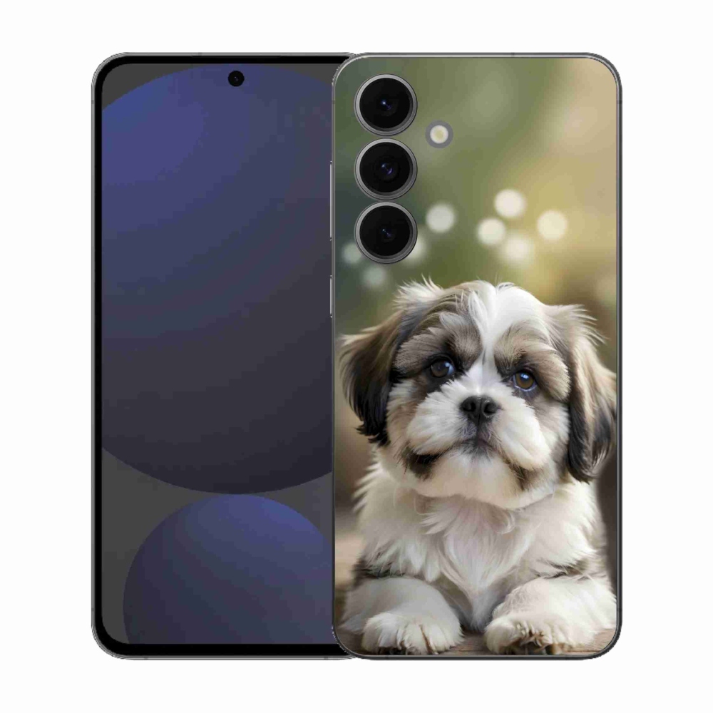 Gelový kryt mmCase na Samsung Galaxy S25 FE - roztomilý shih-tzu