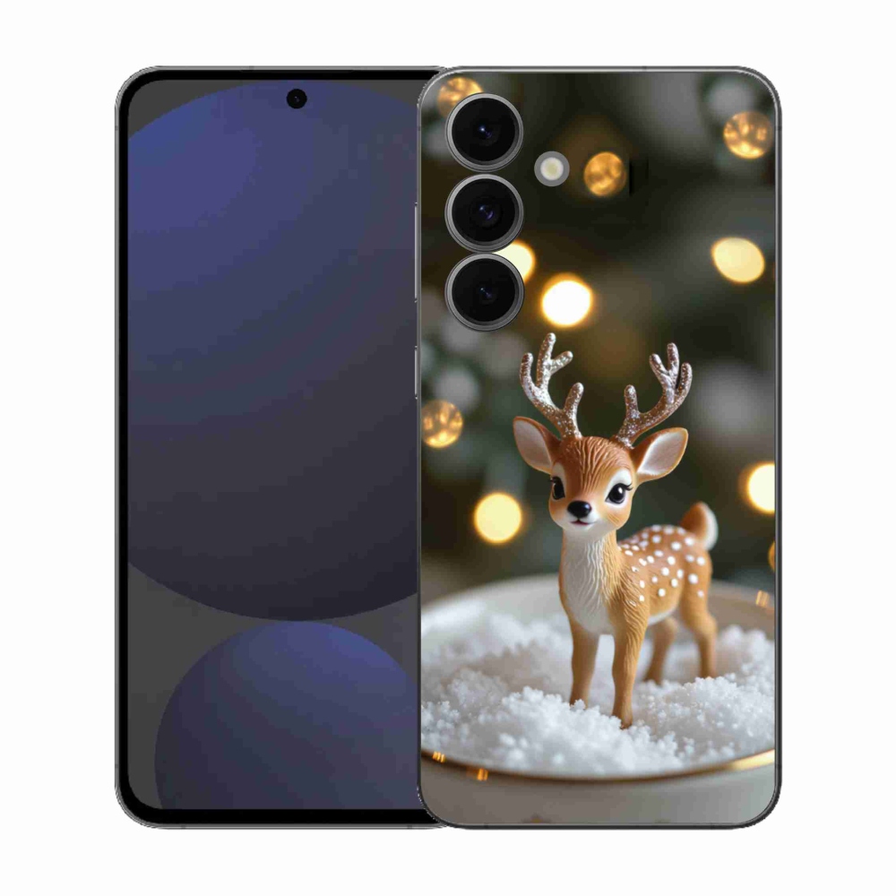 Gelový kryt mmCase na Samsung Galaxy S25 FE - roztomilý vánoční jelen