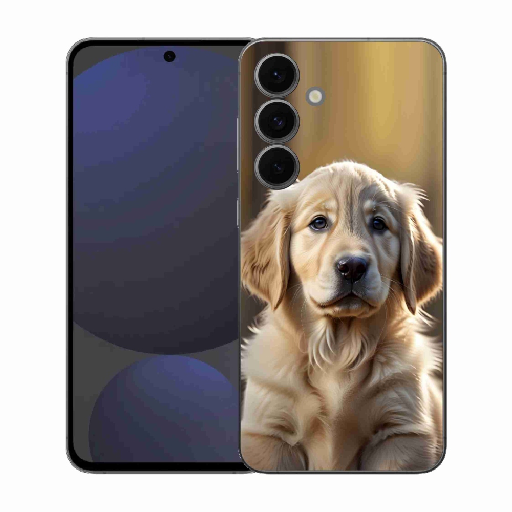 Gelový kryt mmCase na Samsung Galaxy S25 FE - roztomilý zlatý retrívr