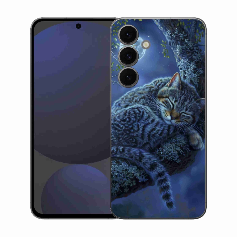 Gelový kryt mmCase na Samsung Galaxy S25 FE - spící kočka