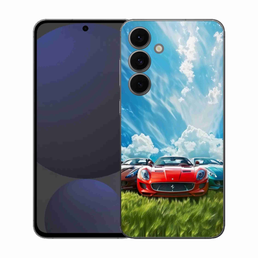 Gelový kryt mmCase na Samsung Galaxy S25 FE - sportovní vozy