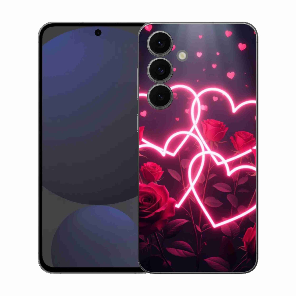 Gelový kryt mmCase na Samsung Galaxy S25 FE - srdce lásky