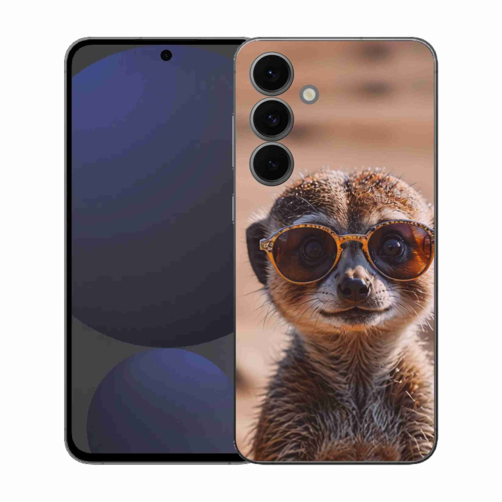 Gelový kryt mmCase na Samsung Galaxy S25 FE - stylová surikata