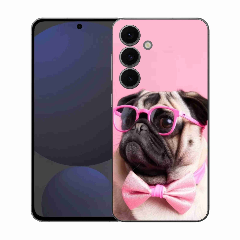 Gelový kryt mmCase na Samsung Galaxy S25 FE - stylový mops