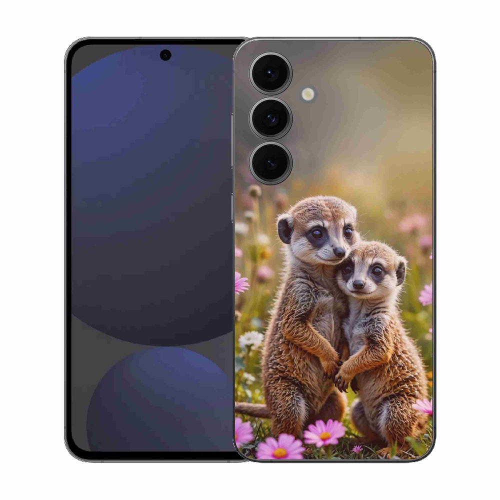 Gelový kryt mmCase na Samsung Galaxy S25 FE - surikatí duo