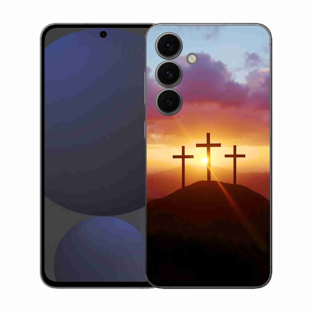 Gelový kryt mmCase na Samsung Galaxy S25 FE - tři kříže