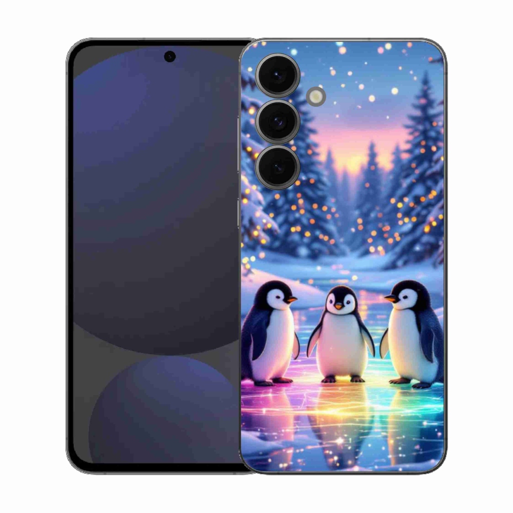 Gelový kryt mmCase na Samsung Galaxy S25 FE - tučnáci