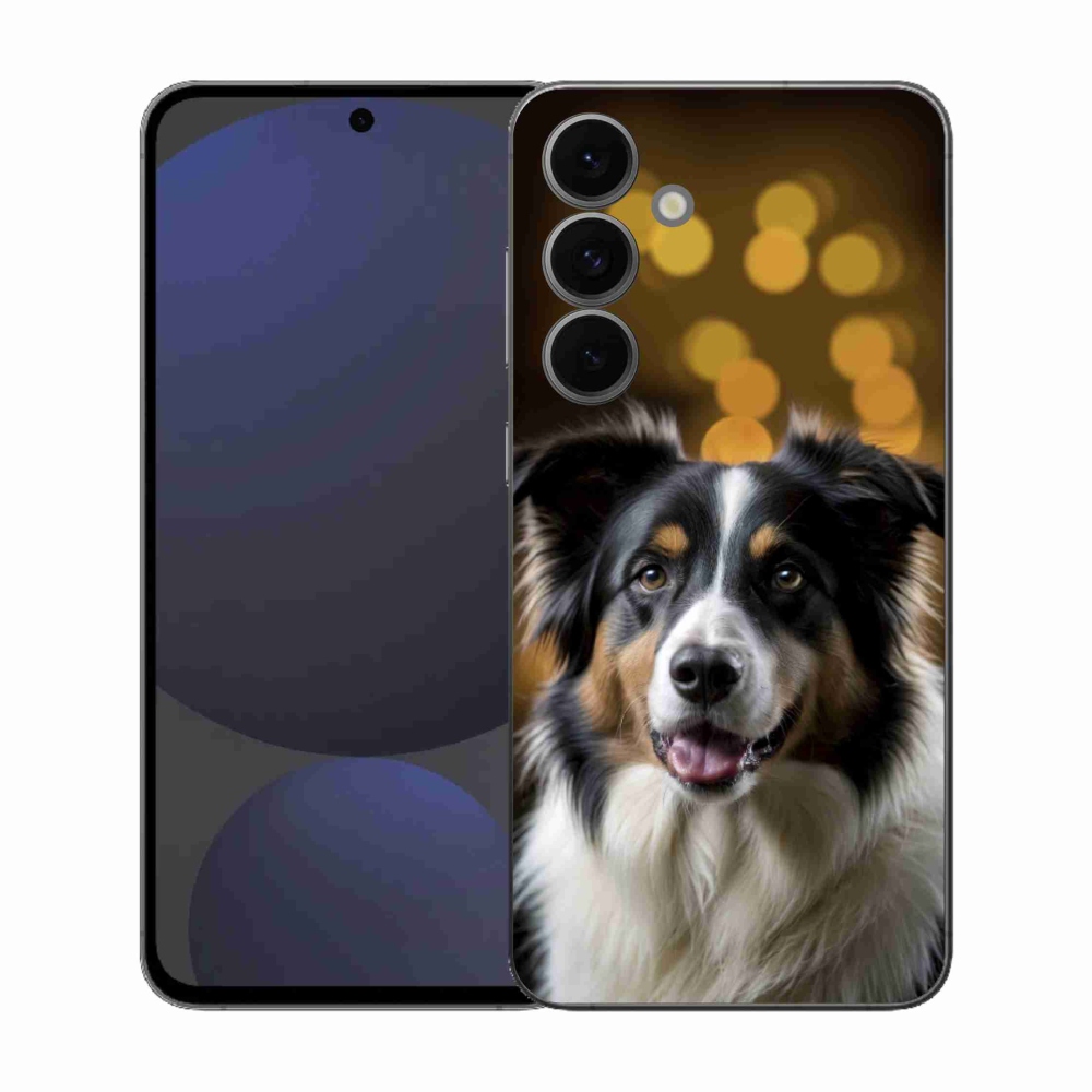 Gelový kryt mmCase na Samsung Galaxy S25 FE - usměvavý australský ovčák