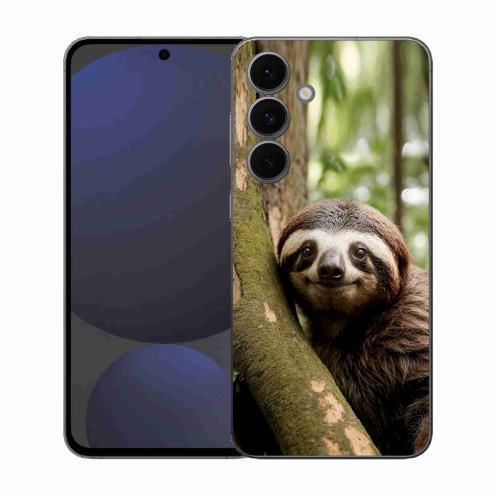 Gelový kryt mmCase na Samsung Galaxy S25 FE - usměvavý lenochod