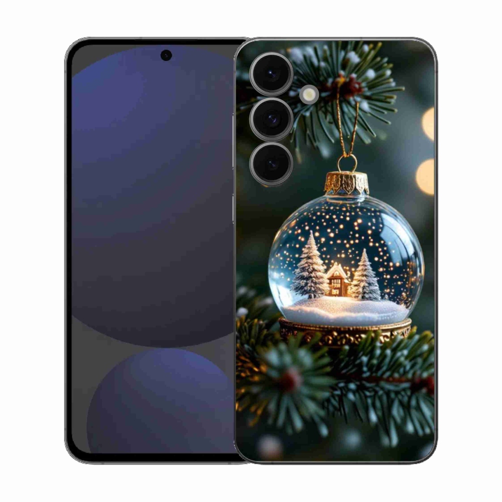 Gelový kryt mmCase na Samsung Galaxy S25 FE - vánoční koule 2