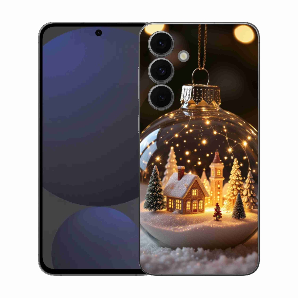 Gelový kryt mmCase na Samsung Galaxy S25 FE - vánoční koule 3