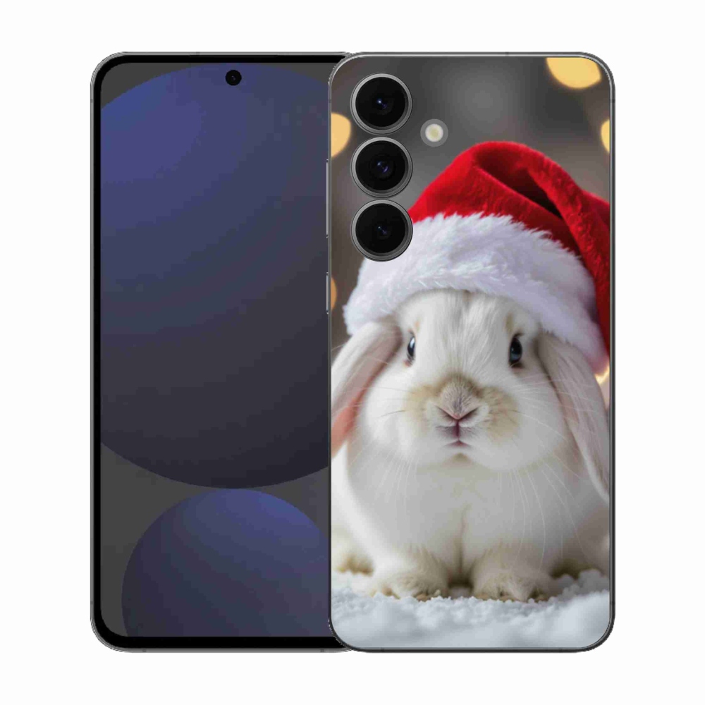 Gelový kryt mmCase na Samsung Galaxy S25 FE - vánoční králík
