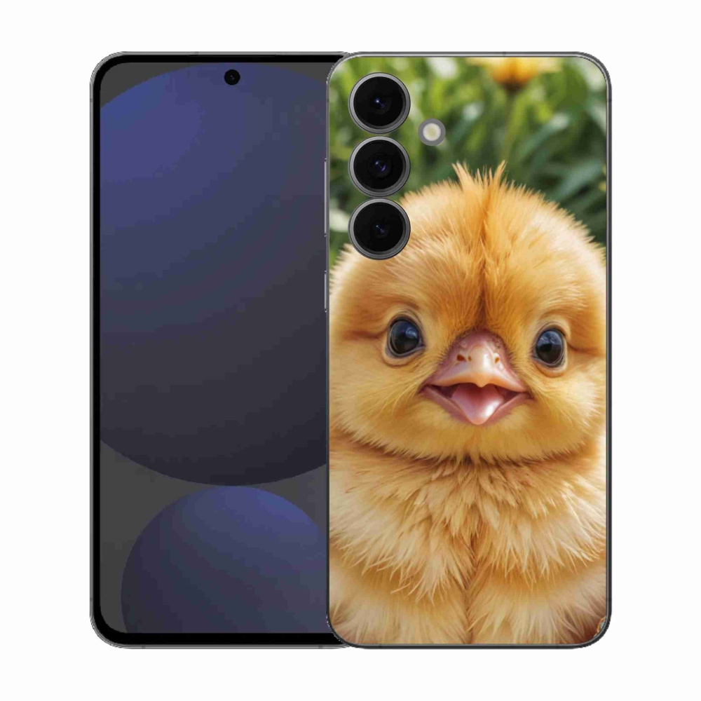 Gelový kryt mmCase na Samsung Galaxy S25 FE - veselé kuřátko