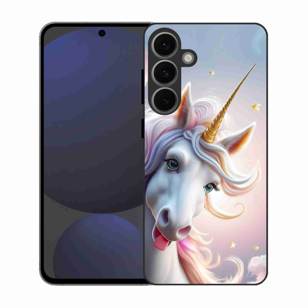 Gelový kryt mmCase na Samsung Galaxy S25 FE - veselý jednorožec