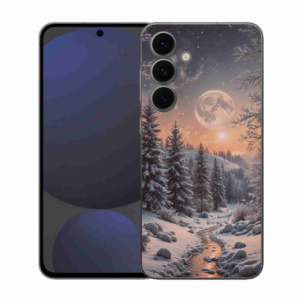 Gelový kryt mmCase na Samsung Galaxy S25 FE - zimní krajina 2