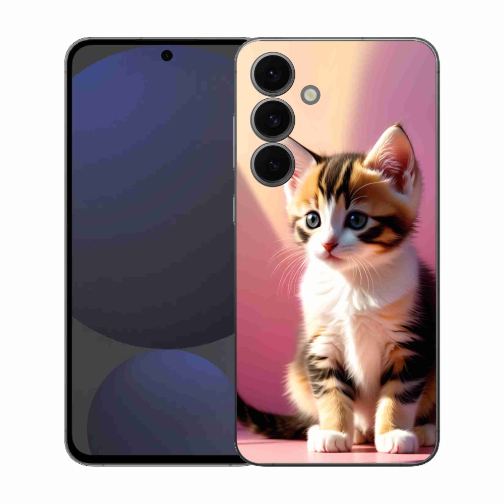 Gelový kryt mmCase na Samsung Galaxy S25 FE - zvědavé kotě 2