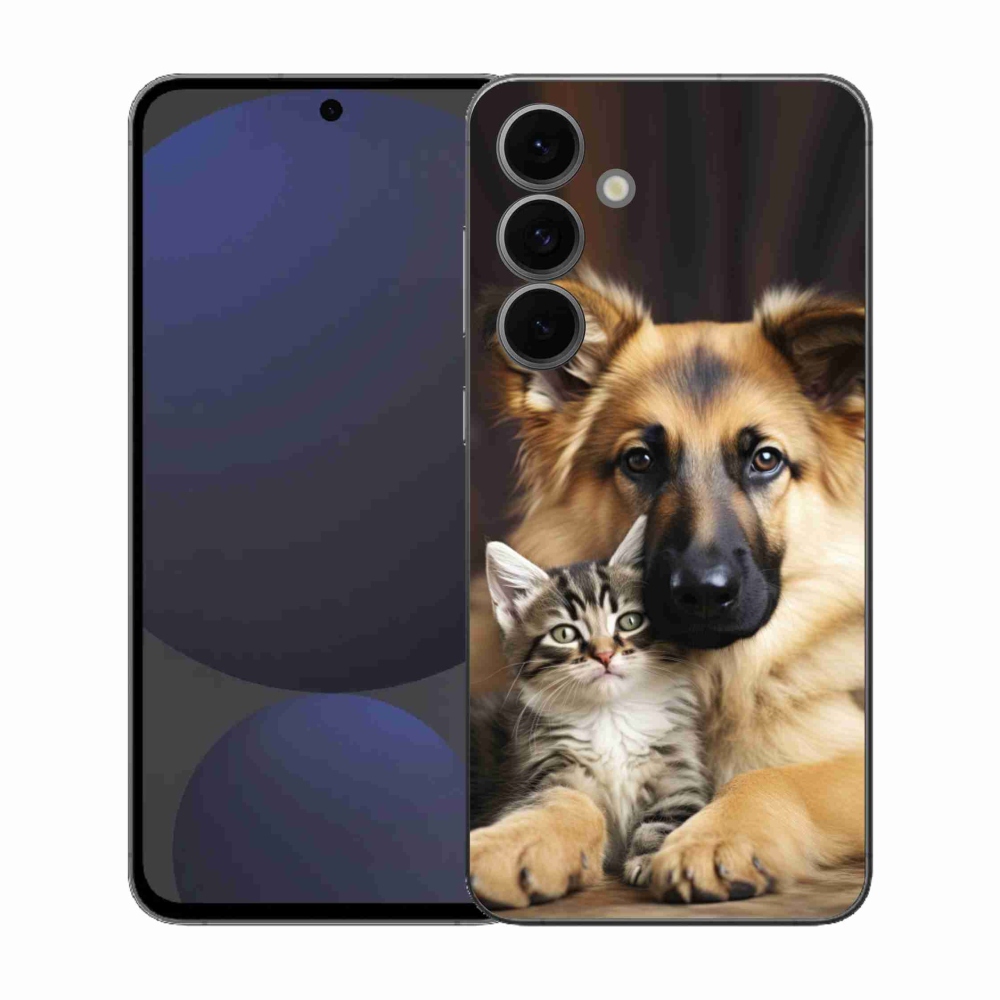 Gelový kryt mmCase na Samsung Galaxy S25 FE - zvířecí přátelství