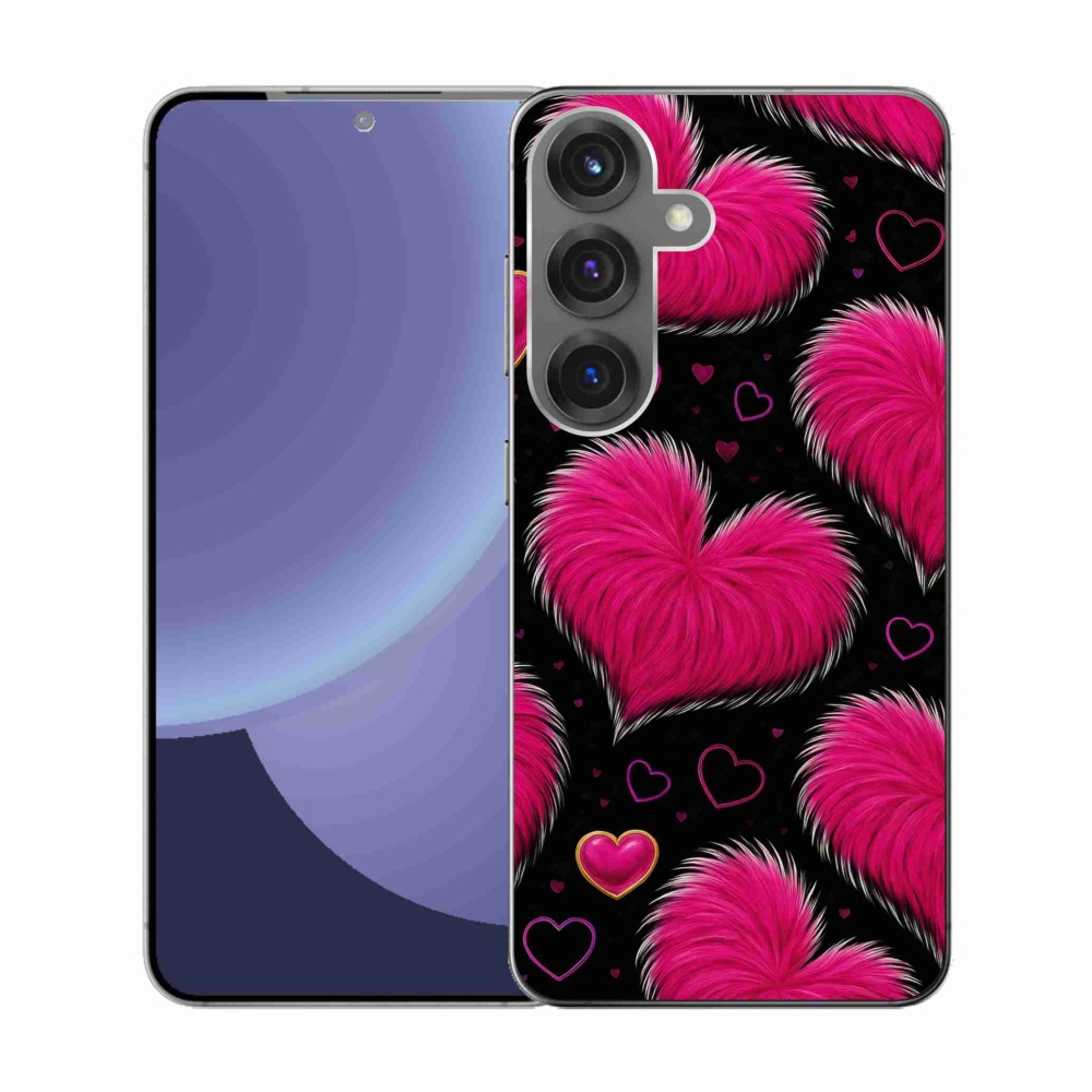 Gelový kryt mmCase na Samsung Galaxy S25 - hebká srdce