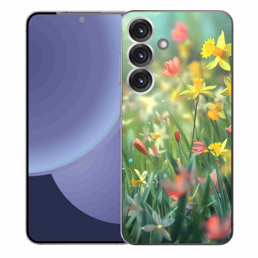 Gelový kryt mmCase na Samsung Galaxy S25+ - jarní květy