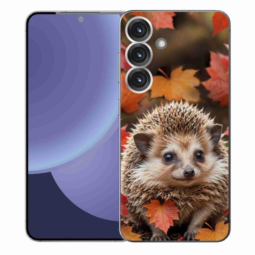 Gelový kryt mmCase na Samsung Galaxy S25+ - ježek v listí