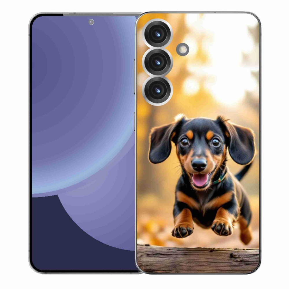 Gelový kryt mmCase na Samsung Galaxy S25+ - jezevčík 2