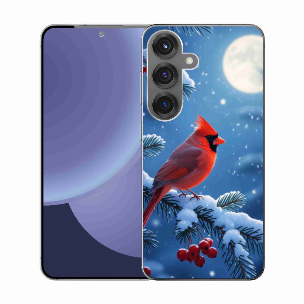 Gelový kryt mmCase na Samsung Galaxy S25 - kardinál červený