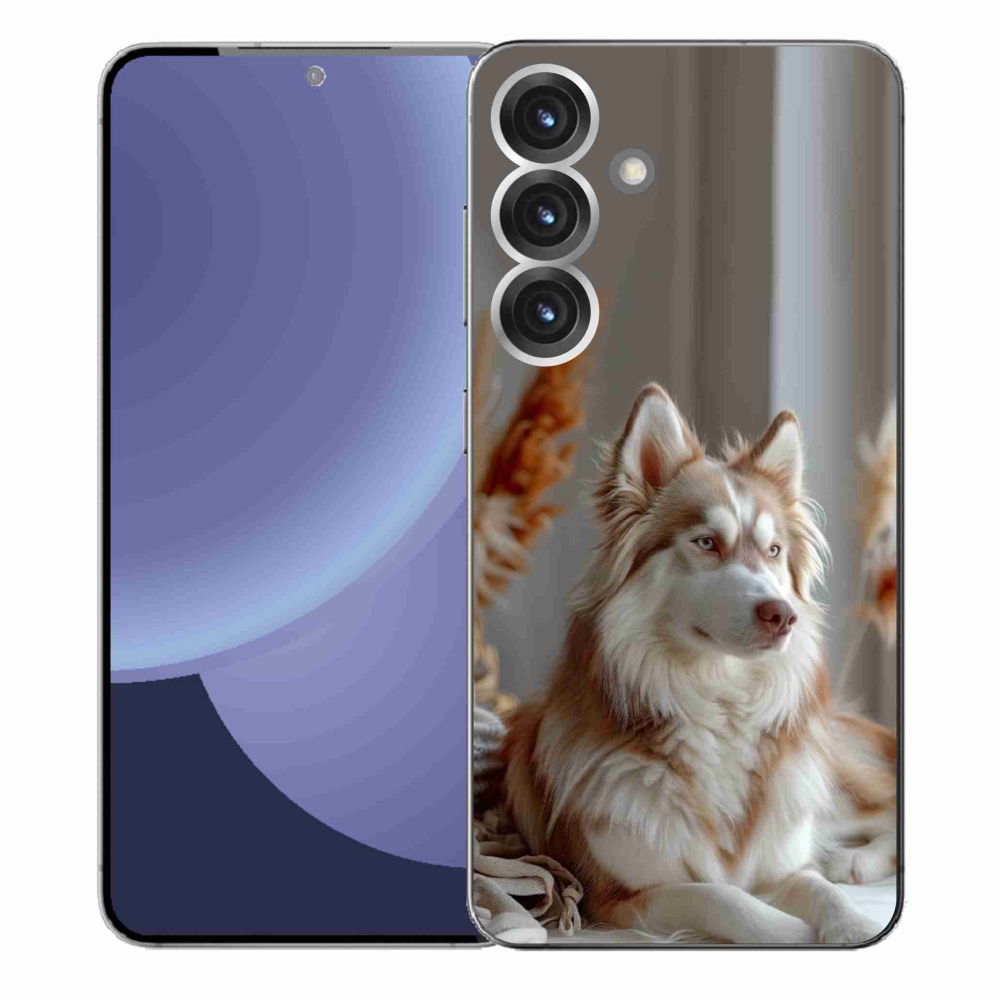 Gelový kryt mmCase na Samsung Galaxy S25+ - klidný sibiřský husky