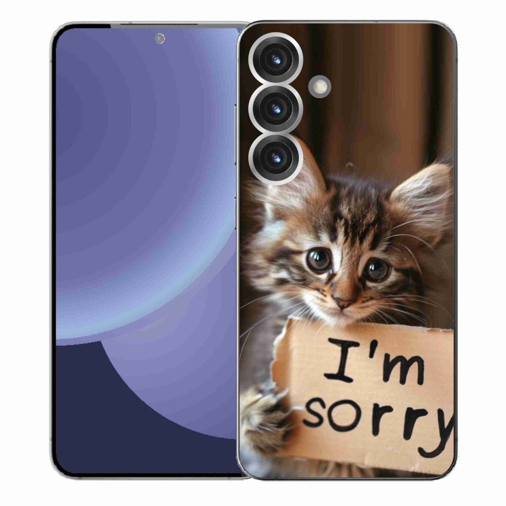 Gelový kryt mmCase na Samsung Galaxy S25+ - kočíčí omluva