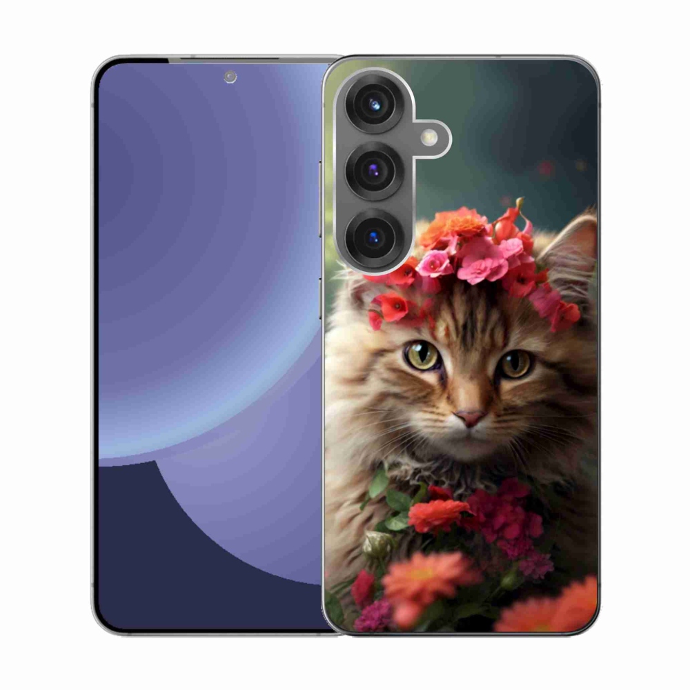 Gelový kryt mmCase na Samsung Galaxy S25 - kočíčí princezna