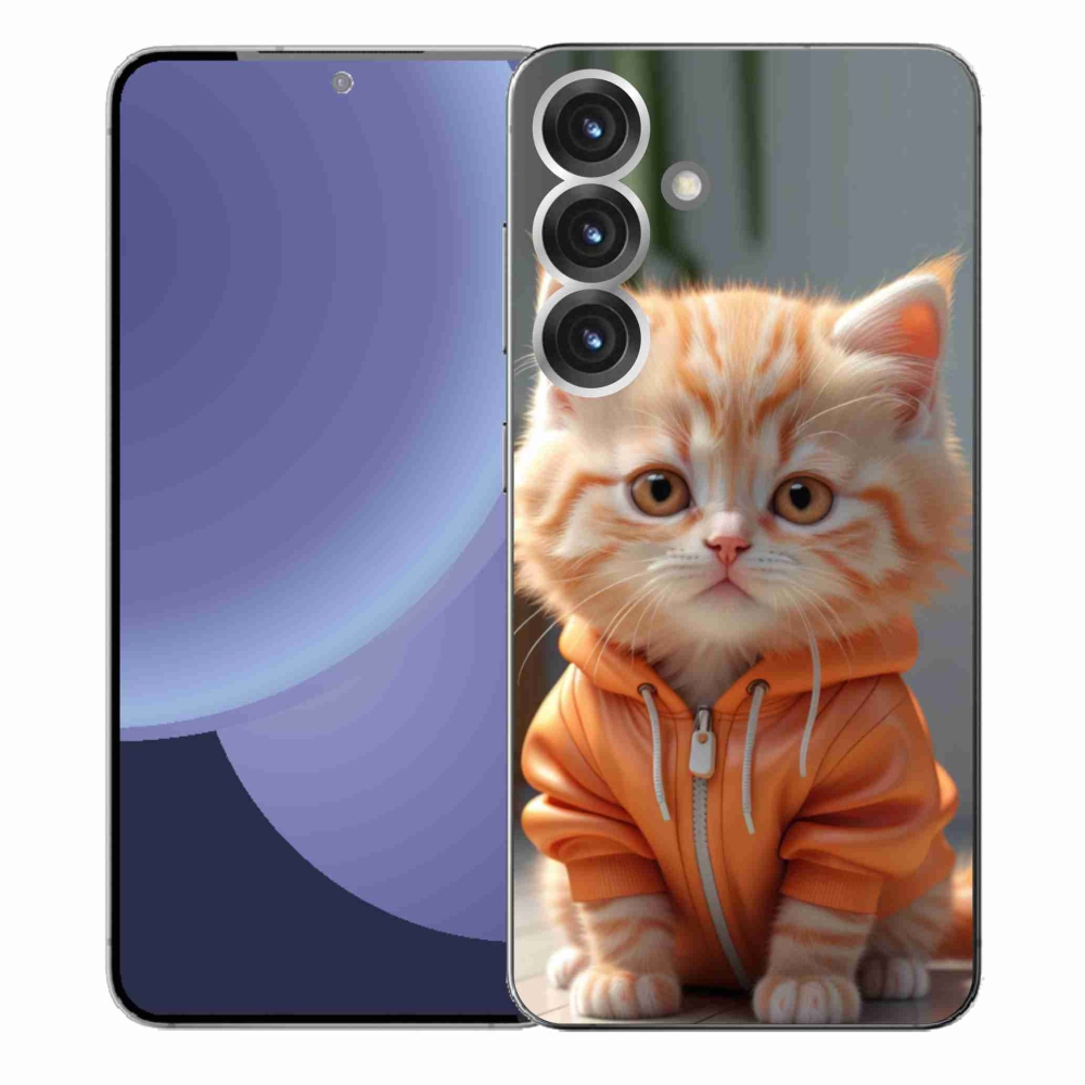 Gelový kryt mmCase na Samsung Galaxy S25+ - kotě v mikině