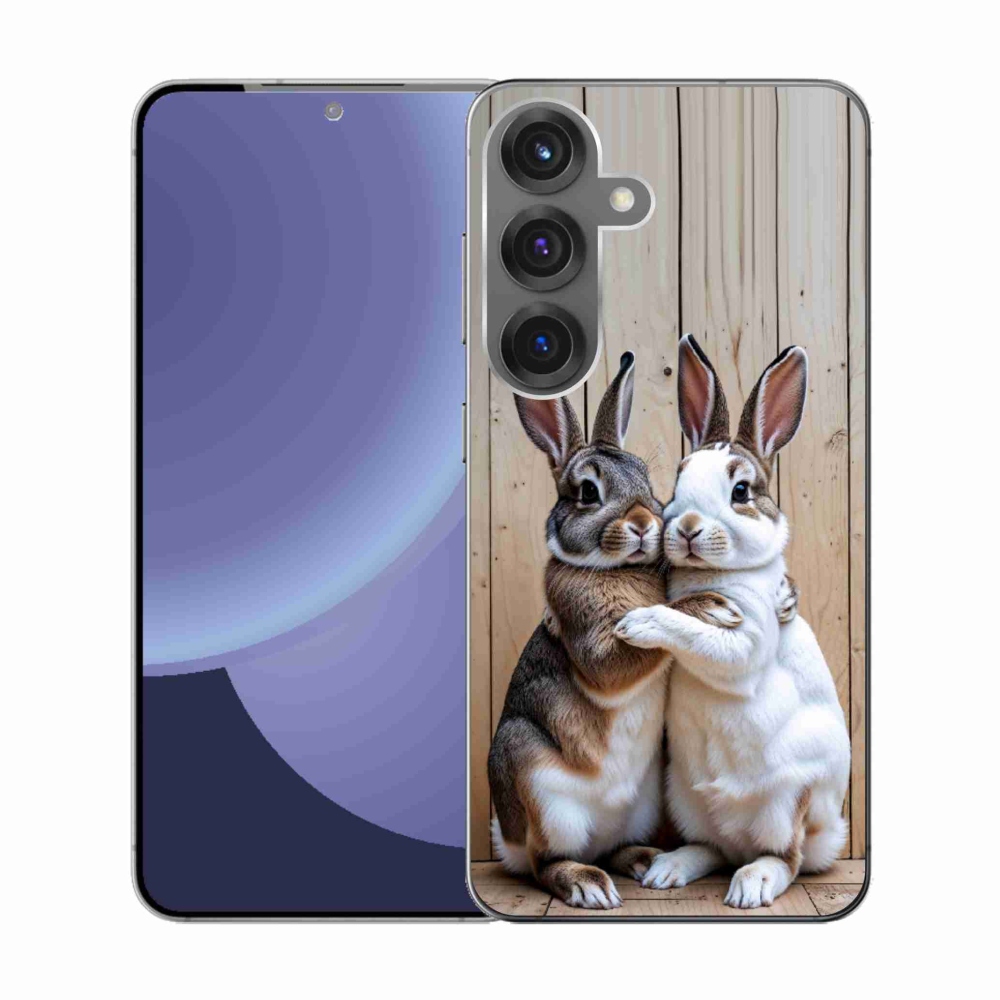 Gelový kryt mmCase na Samsung Galaxy S25 - králičí pár
