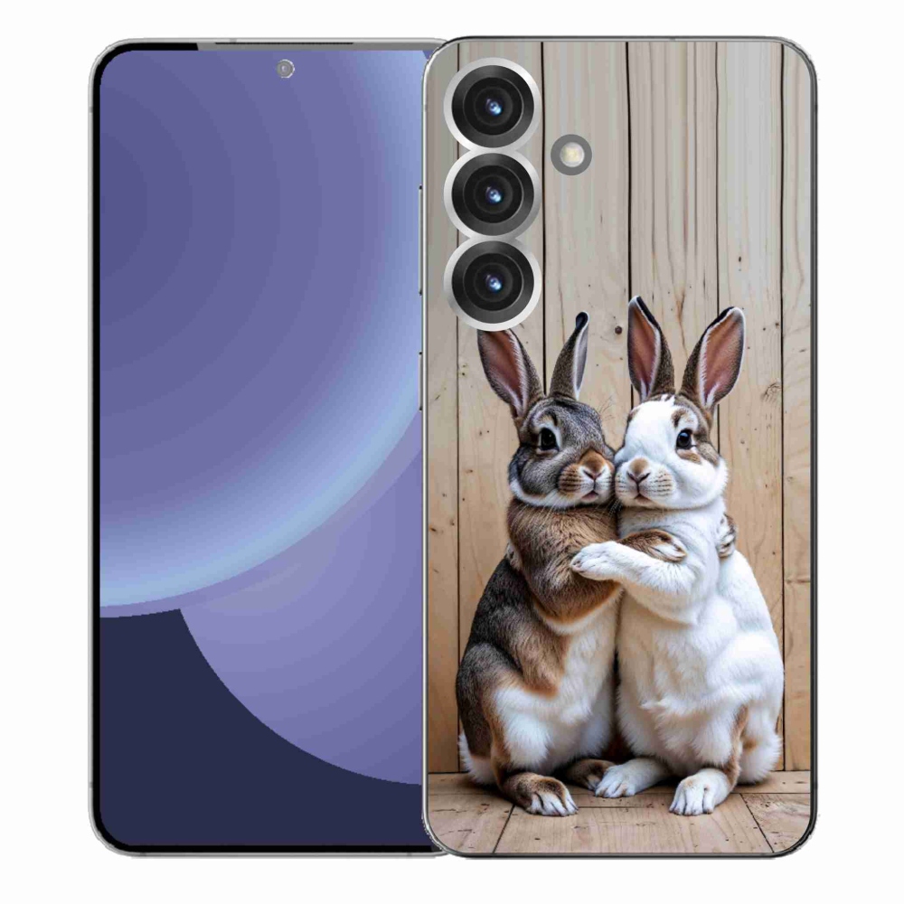 Gelový kryt mmCase na Samsung Galaxy S25+ - králičí pár