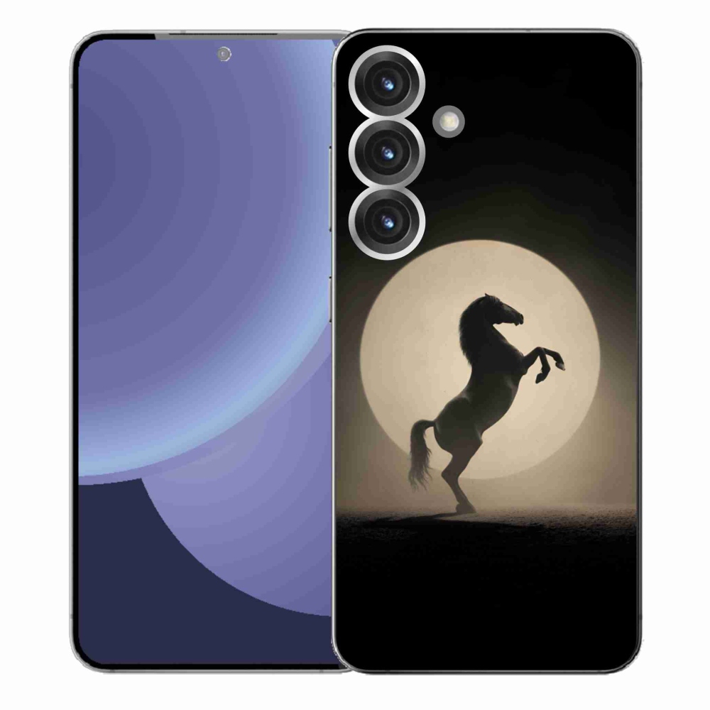Gelový kryt mmCase na Samsung Galaxy S25+ - kůň v siluetě
