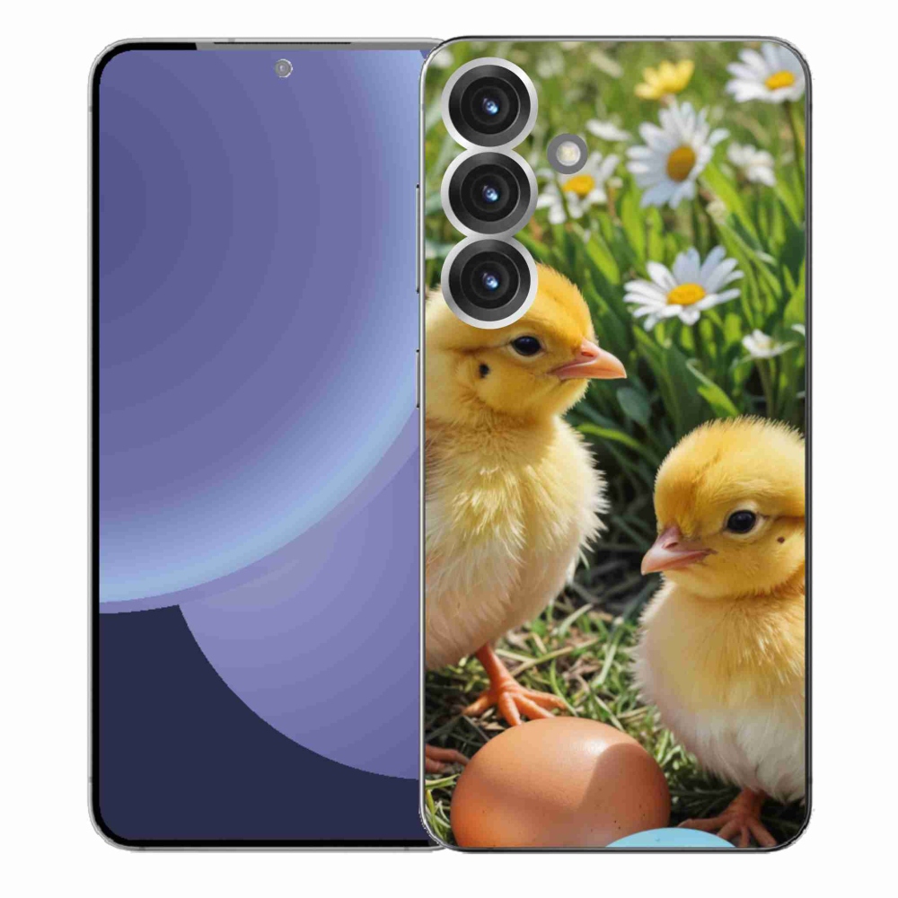 Gelový kryt mmCase na Samsung Galaxy S25+ - kuřátka