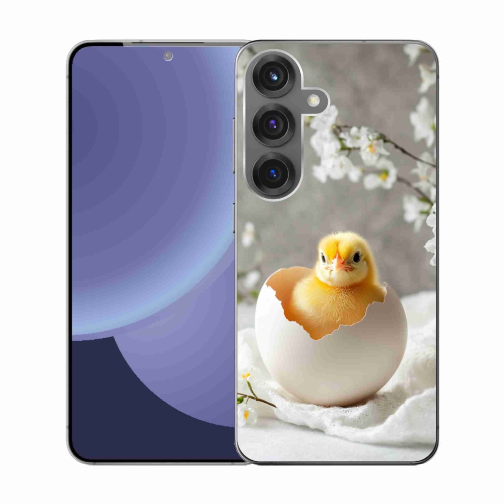 Gelový kryt mmCase na Samsung Galaxy S25 - kuřátko