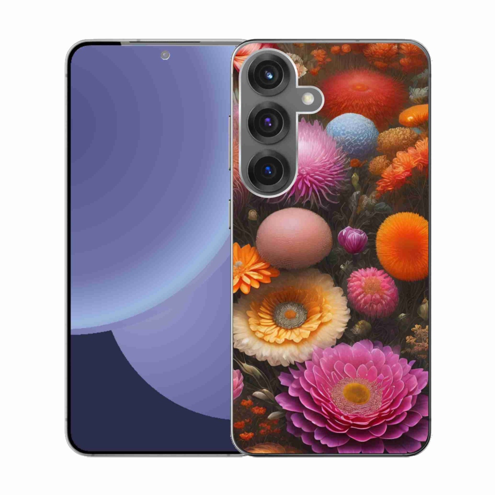 Gelový kryt mmCase na Samsung Galaxy S25 - květinová kompozice