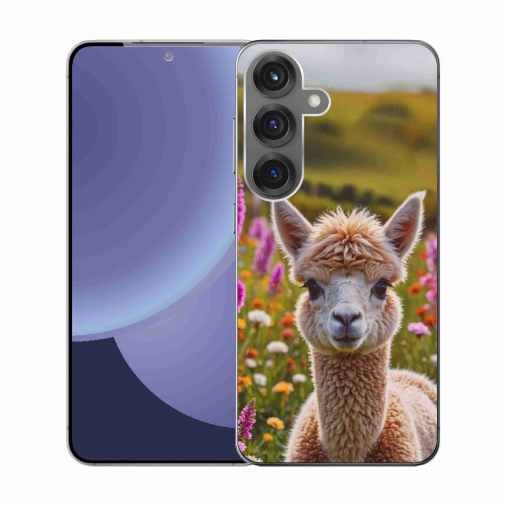 Gelový kryt mmCase na Samsung Galaxy S25 - lama na louce