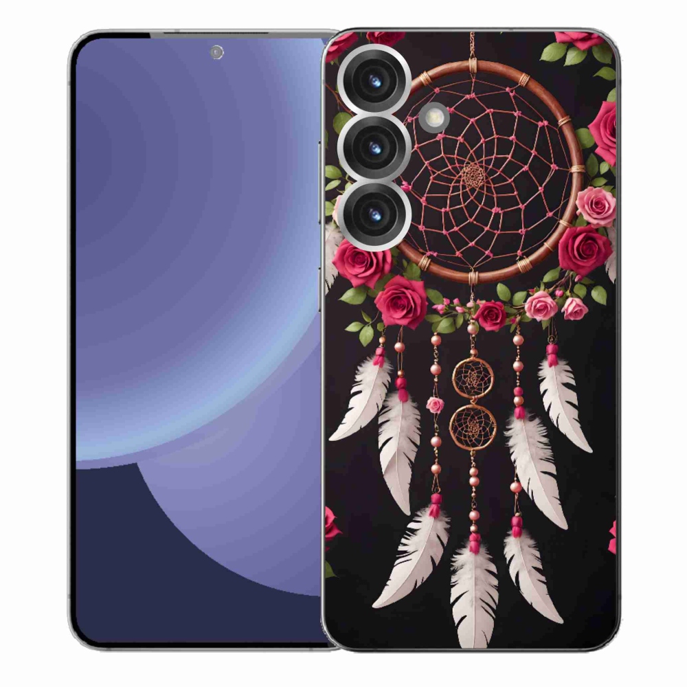 Gelový kryt mmCase na Samsung Galaxy S25+ - lapač snů s růžemi