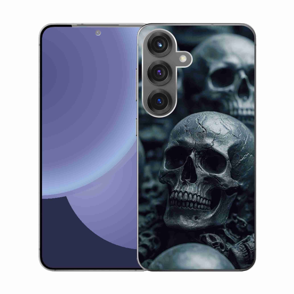 Gelový kryt mmCase na Samsung Galaxy S25 - lebka 2