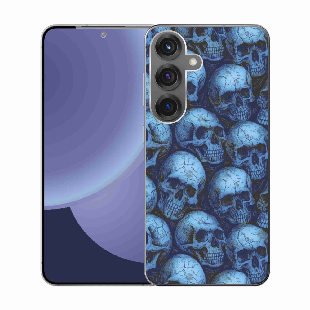 Gelový kryt mmCase na Samsung Galaxy S25 - lebky