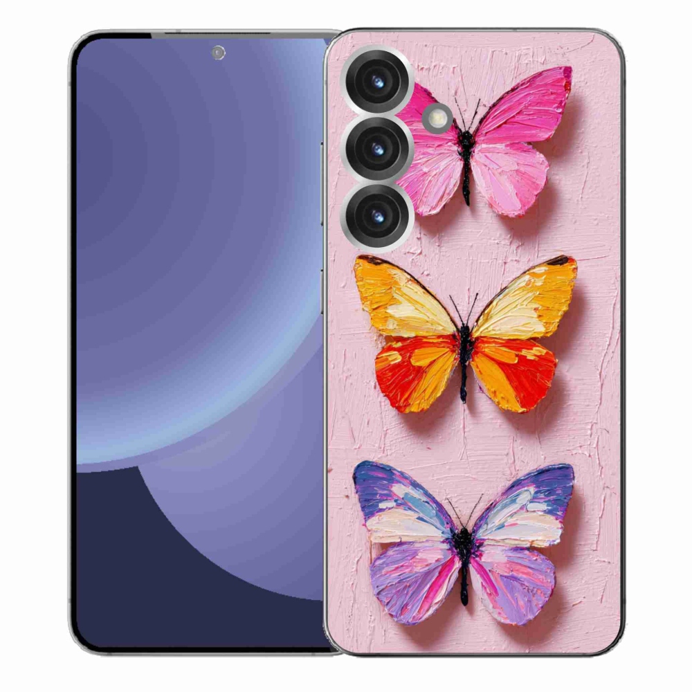 Gelový kryt mmCase na Samsung Galaxy S25+ - motýlí trojice