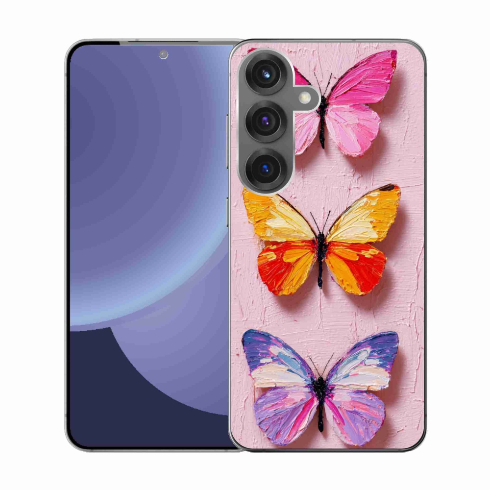 Gelový kryt mmCase na Samsung Galaxy S25 - motýlí trojice