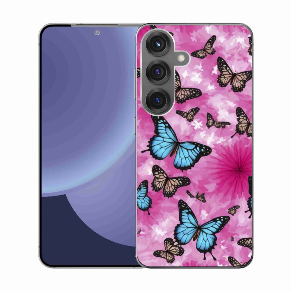 Gelový kryt mmCase na Samsung Galaxy S25 - motýlí zahrada