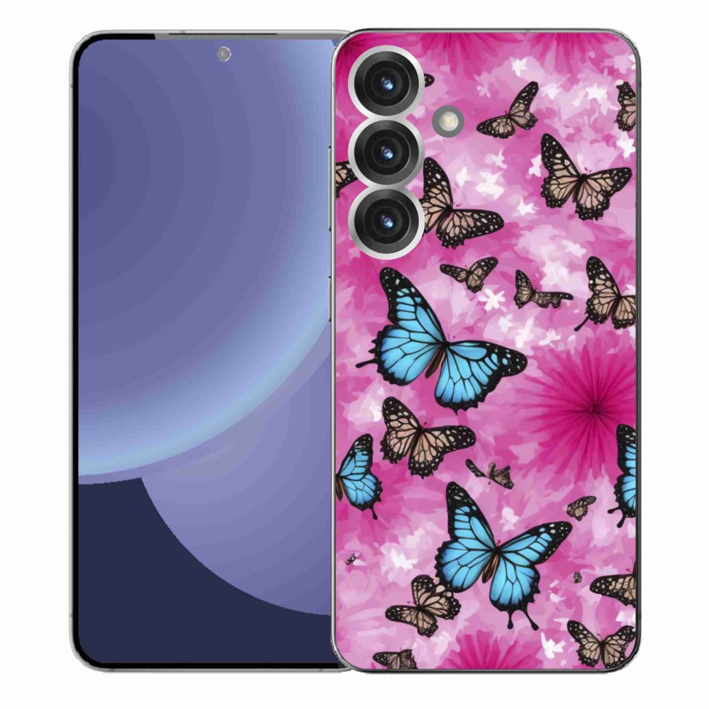 Gelový kryt mmCase na Samsung Galaxy S25+ - motýlí zahrada