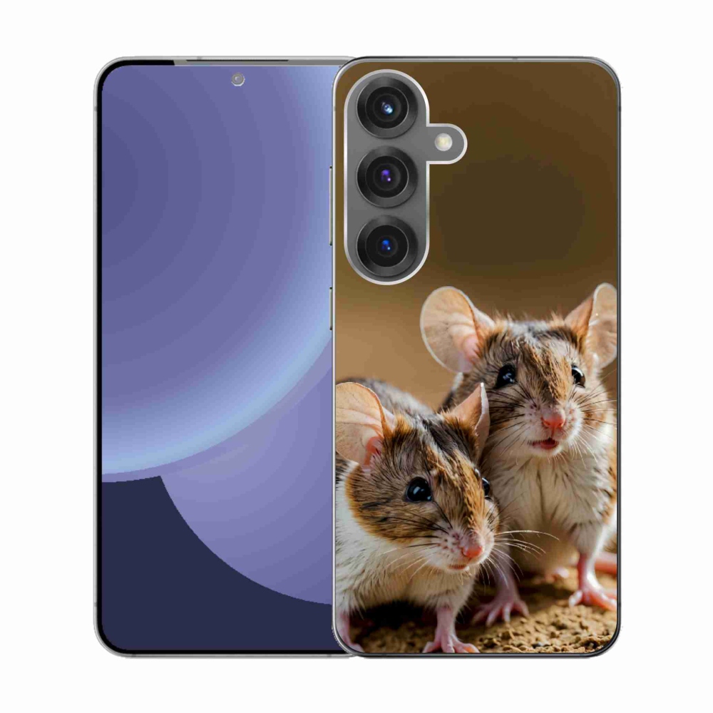 Gelový kryt mmCase na Samsung Galaxy S25 - myší duo