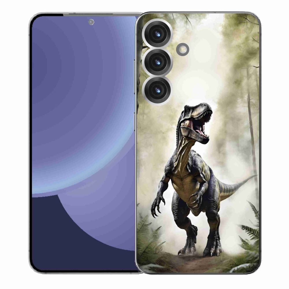 Gelový kryt mmCase na Samsung Galaxy S25+ - naštvaný T-Rex