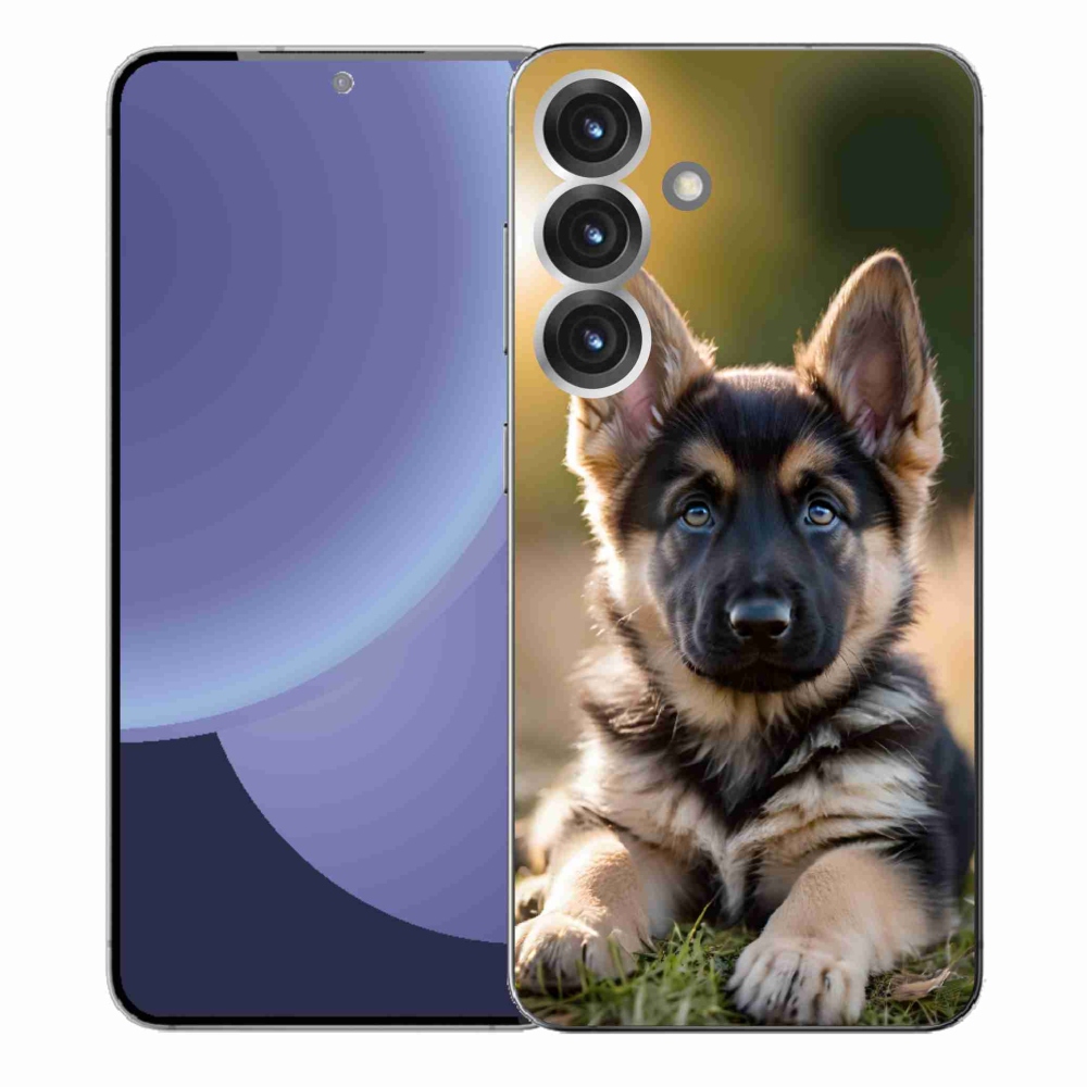 Gelový kryt mmCase na Samsung Galaxy S25+ - německý ovčák v přírodě