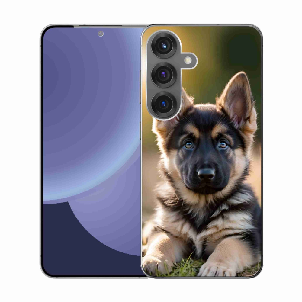 Gelový kryt mmCase na Samsung Galaxy S25 - německý ovčák v přírodě